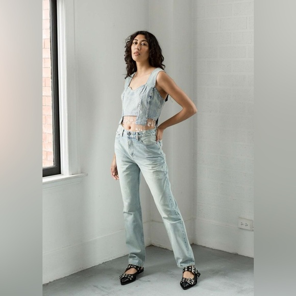 GANNI Swigy Jeans in Light Blue Women's Jeans - Picture 2 of 11